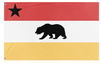 A mockup of the custom flag 'Trussean Province of Pacifica flag' on a white background