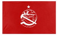 A mockup of the custom flag 'funny flag' on a white background
