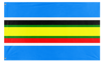 A mockup of the custom flag 'East African flag' on a white background