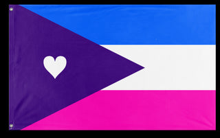 A mockup of the custom flag 'Jordan Weldon flag' on a white background