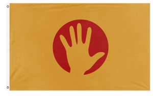 A mockup of the custom flag 'Humanity' on a white background