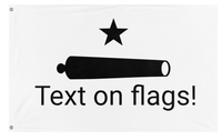 A mockup of the custom flag 'How to get  flag' on a white background