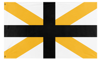 A mockup of the custom flag 'The Flag of Hababi' on a white background
