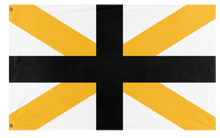 A mockup of the custom flag 'The Flag of Hababi' on a white background
