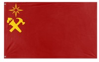 A mockup of the custom flag 'Roddasa flag' on a white background