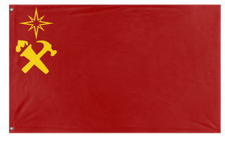 A mockup of the custom flag 'Roddasa flag' on a white background
