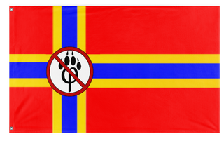 A mockup of the custom flag 'AFI flag' on a white background