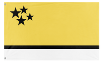A mockup of the custom flag 'Union of Trussean People's Republics flag' on a white background