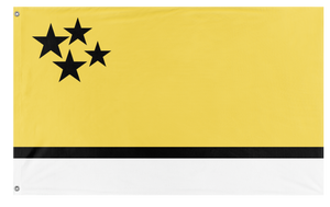 A mockup of the custom flag 'Union of Trussean People's Republics flag' on a white background