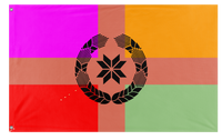 A mockup of the custom flag 'PMBI flag' on a white background