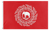A mockup of the custom flag 'How to get  flag' on a white background