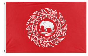 A mockup of the custom flag 'How to get  flag' on a white background