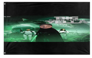 A mockup of the custom flag 'Return of the motion flag' on a white background