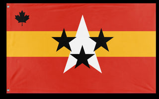 A mockup of the custom flag 'The Canada union or TCU flag' on a white background