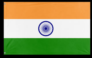 A mockup of the custom flag 'India flag' on a white background