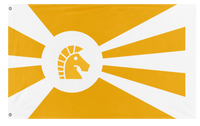A mockup of the custom flag 'Hanover, MA flag' on a white background