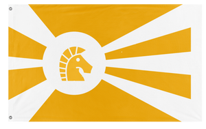 A mockup of the custom flag 'Hanover, MA flag' on a white background