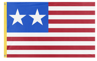 A mockup of the custom flag 'Western Forces of America flag' on a white background