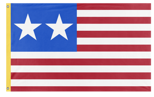 A mockup of the custom flag 'Western Forces of America flag' on a white background