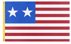 A mockup of the custom flag 'Western Forces With Smaller Stars flag' on a white background