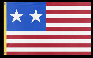 A mockup of the custom flag 'Western Forces With Smaller Stars flag' on a white background