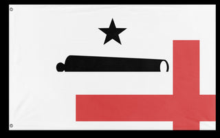 A mockup of the custom flag 'T flag' on a white background