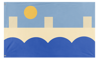 A mockup of the custom flag 'Hoover Dam Flag' on a white background