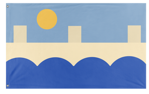A mockup of the custom flag 'Hoover Dam Flag' on a white background