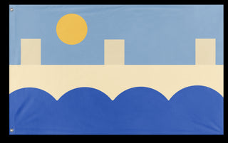 A mockup of the custom flag 'Hoover Dam Flag' on a white background