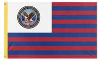 A mockup of the custom flag 'Veterans Affairs  flag' on a white background