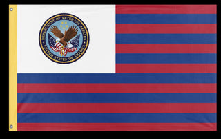 A mockup of the custom flag 'Veterans Affairs  flag' on a white background