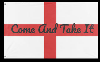 A mockup of the custom flag 't test  flag' on a white background