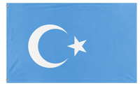 A mockup of the custom flag 'East Turkestan flag' on a white background