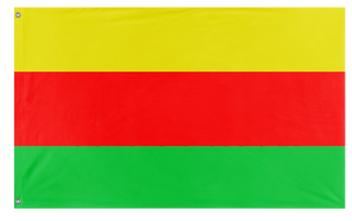 A mockup of the custom flag 'Rojava flag' on a white background