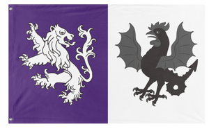 A mockup of the custom flag 'Jones-Langley flag' on a white background