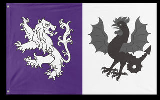 A mockup of the custom flag 'Jones-Langley flag' on a white background