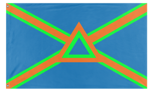 A mockup of the custom flag 'The greater new Imperia flag' on a white background