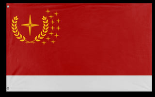A mockup of the custom flag 'URSA flag' on a white background