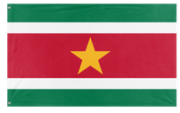 A mockup of the custom flag 'Suriname flag' on a white background