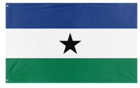 A mockup of the custom flag 'Anyguola flag' on a white background