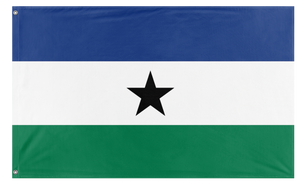 A mockup of the custom flag 'Anyguola flag' on a white background