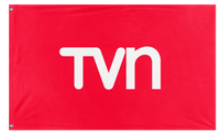 A mockup of the custom flag 'TVN flag' on a white background