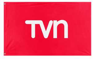 A mockup of the custom flag 'TVN flag' on a white background