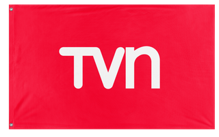A mockup of the custom flag 'TVN flag' on a white background