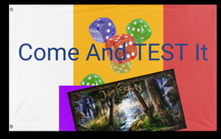 A mockup of the custom flag 'T flag' on a white background