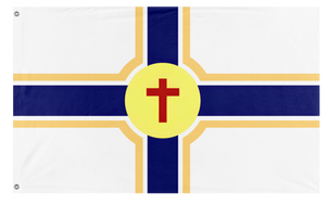 A mockup of the custom flag 'custom flag' on a white background