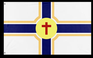 A mockup of the custom flag 'custom flag' on a white background