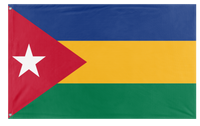 A mockup of the custom flag 'Rukhansas flag' on a white background