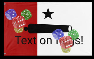 A mockup of the custom flag 'T flag' on a white background