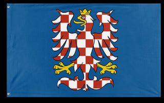 A mockup of the custom flag 'moravia_BOA flag' on a white background